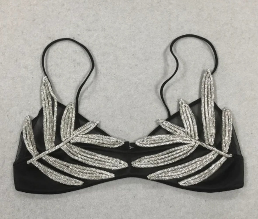 Rhinestone tropics bralette