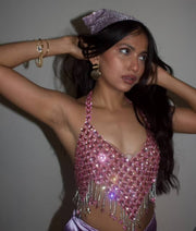 Purple Rhinestone Top