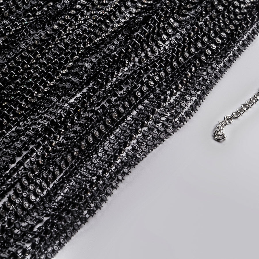 Rhinestone chain skirts