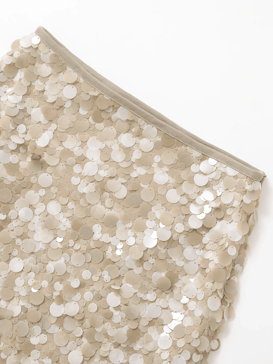 Champagne Sequin Skirt - GPLT