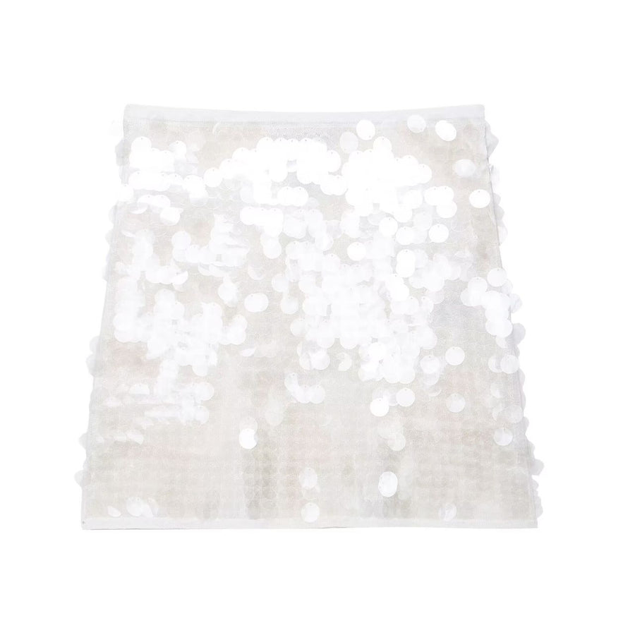 Sparkle white sequin skirt