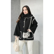 French style coat with scarf