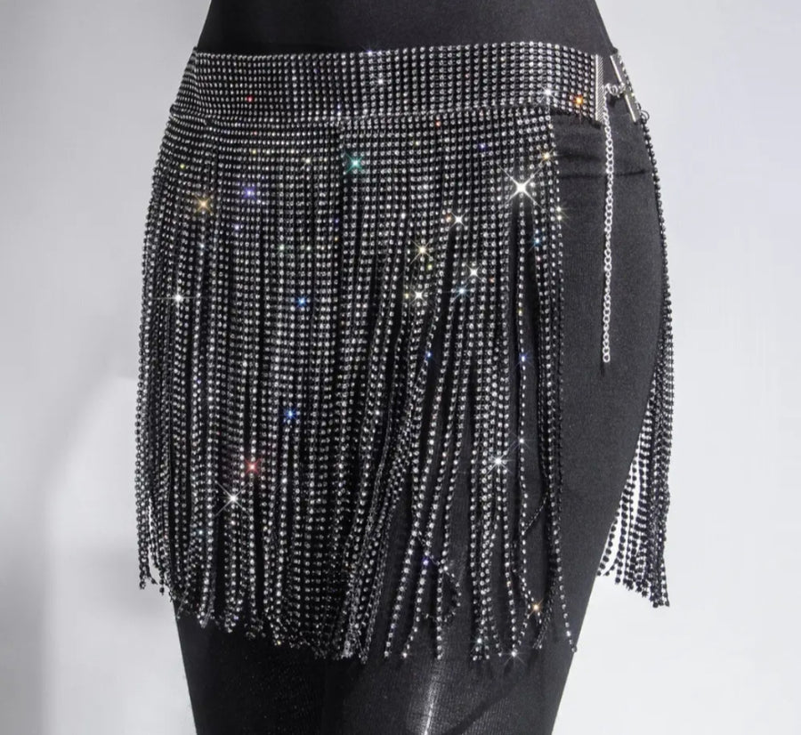 Rhinestone chain skirts