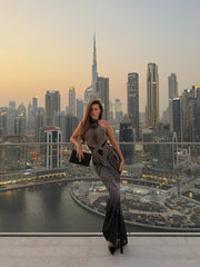 Midnight Rhinestone Glam Gown -GPLT