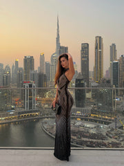 Midnight Rhinestone Glam Gown -GPLT