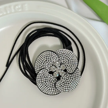 Load image into Gallery viewer, Rhinestone Silver Choker
