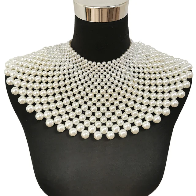 Pearl necklace cape
