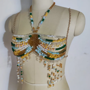 Multi Colour Pearl Bralette Top