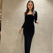 Load image into Gallery viewer, Black Ribbed Dress
