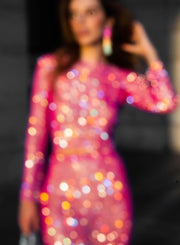 Rhinestone Pink Dress