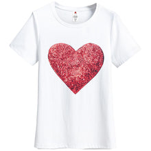 Load image into Gallery viewer, White heart tshirt

