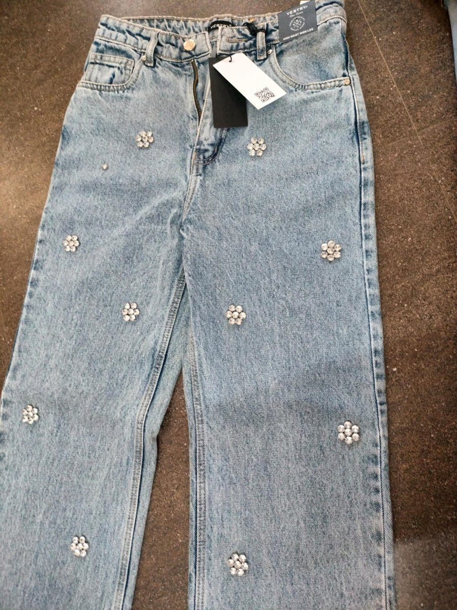 Rhinestone Star Jeans