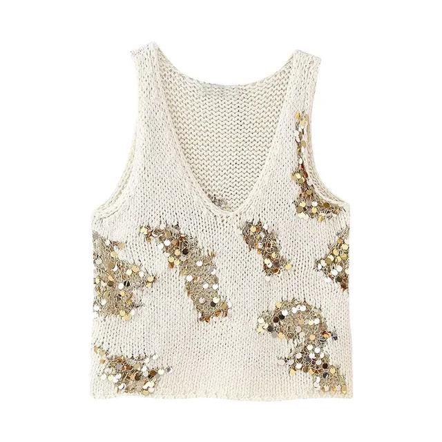 Shimmery Crochet Top