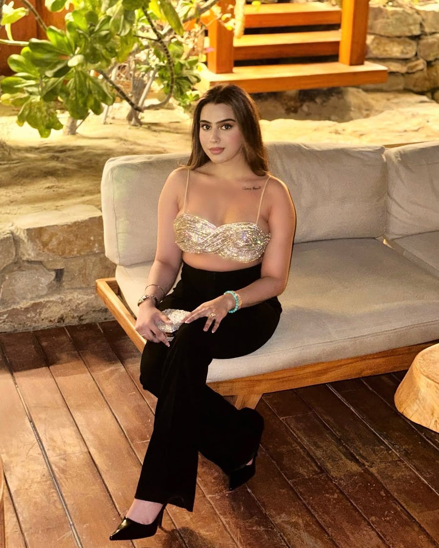 Rhinestone Daisy Top