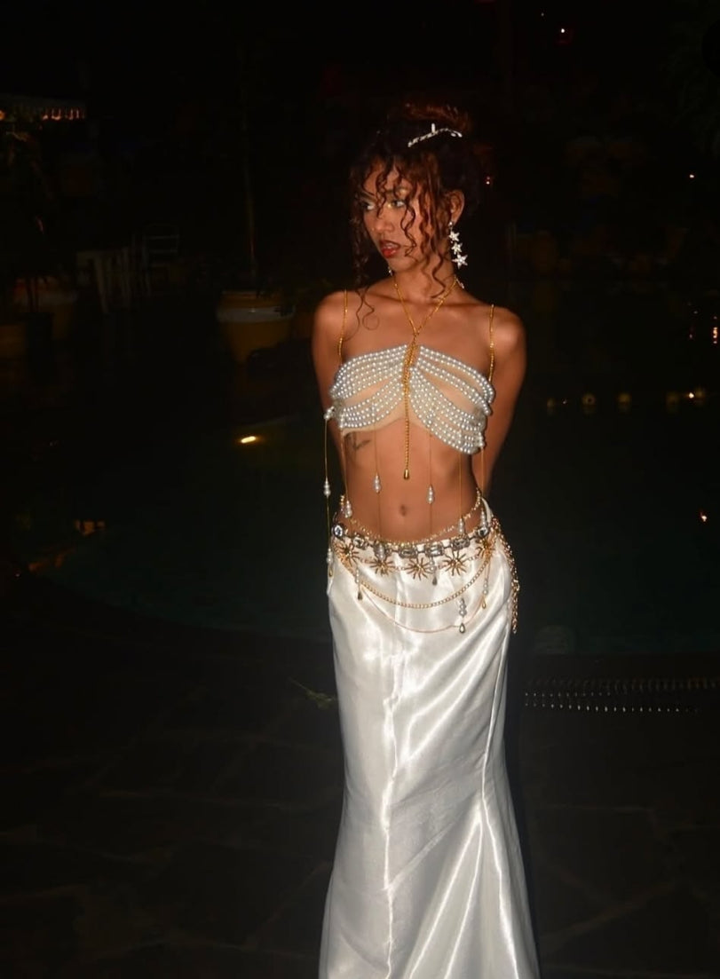 Off-White Pearl Bralette