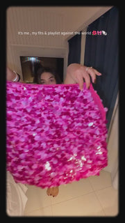 Magenta Pink Sequin Skirt