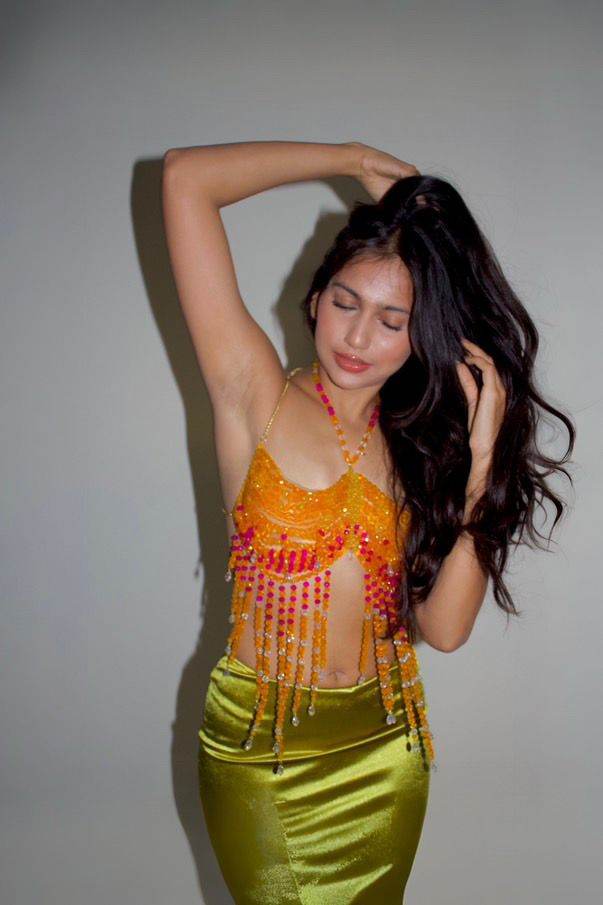 Orange Mermaid Top