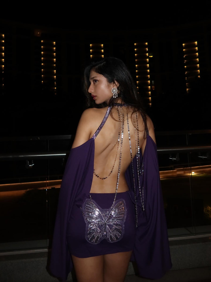 Butterfly Chain Backless Dress
