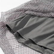 Short Rhinestone Grey Dress