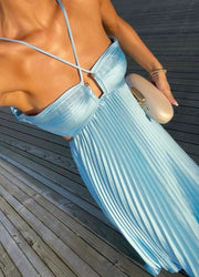 Pleated Maxi Dress