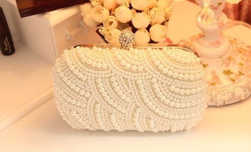 Alloy Cage Pearl Clutch