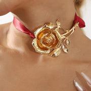 Big Rose Pendent Choker
