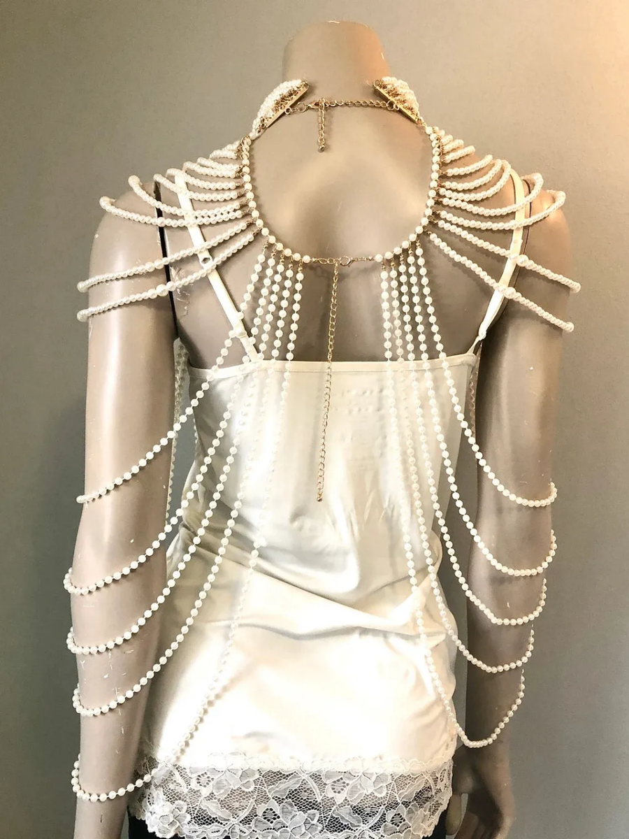 Pearl shawl Body Chain