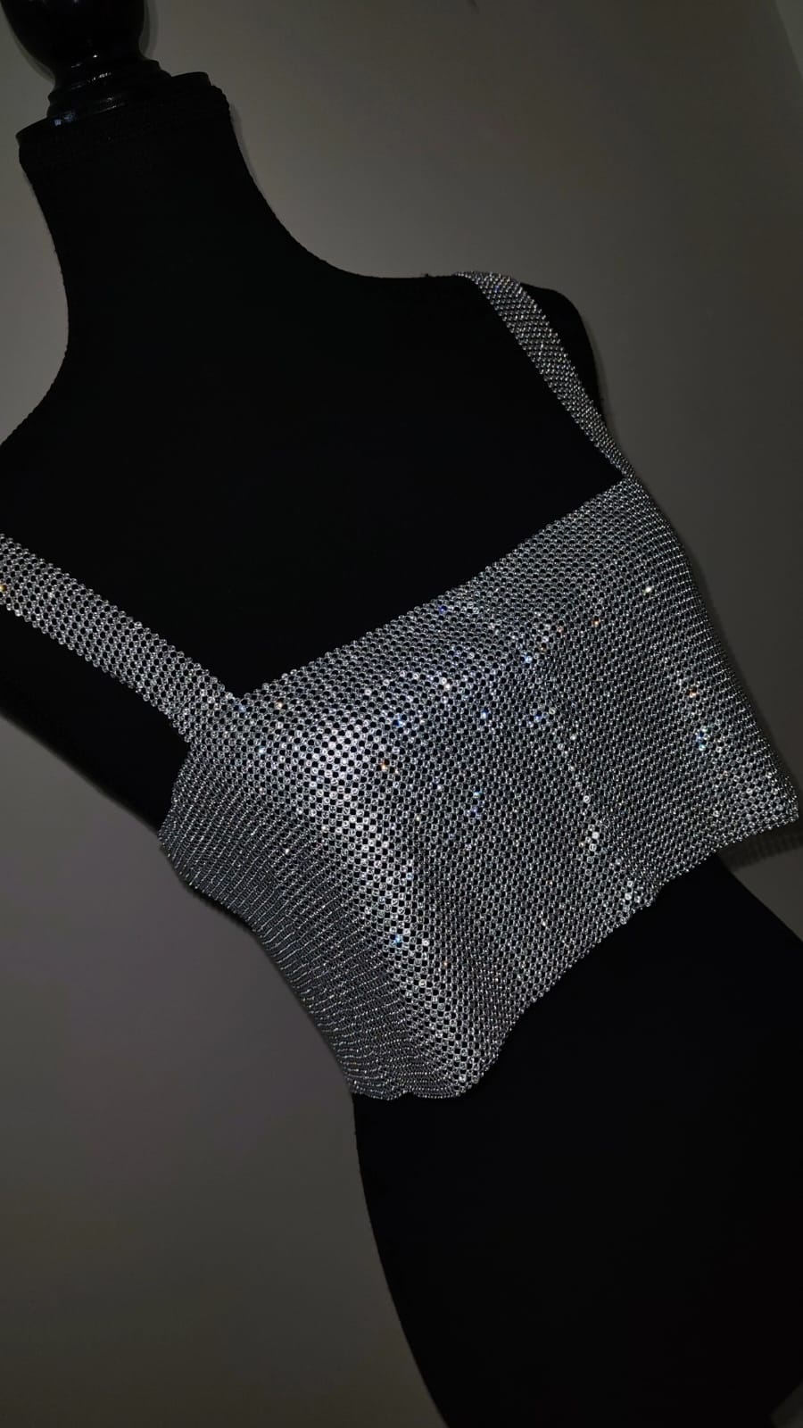 Rhinestone Shimmer Crop Top
