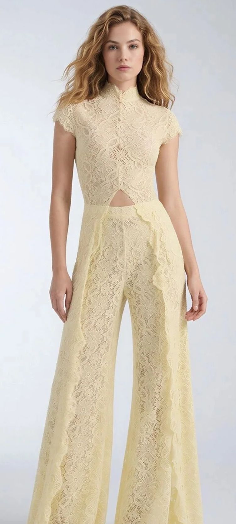 Yellow Lace Coord Set