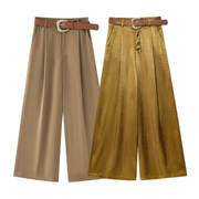 Summer Vintage High Waist Trousers