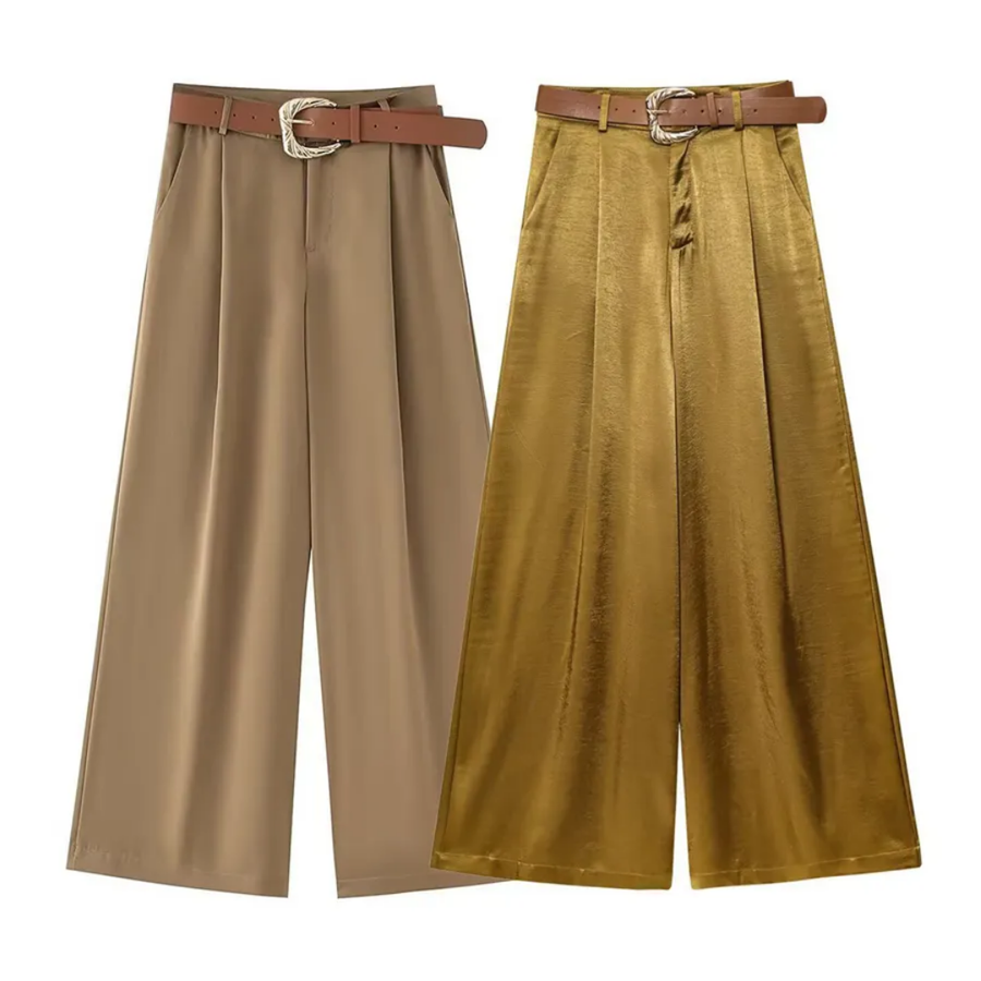 Summer Vintage High Waist Trousers