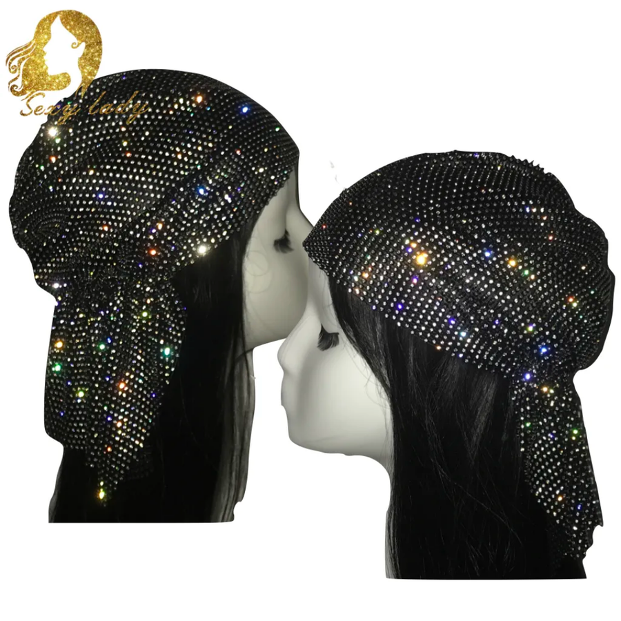 Shiny Rhinestone Mesh Hat