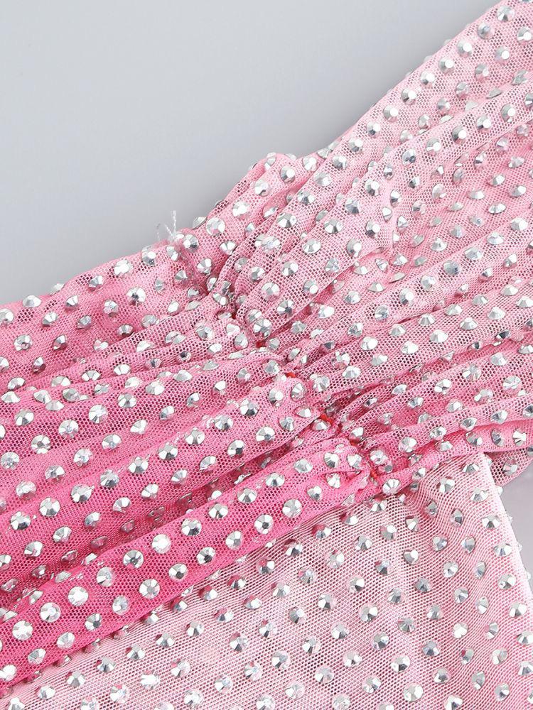 Pink rhinestone Dress