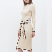Elegant Knit Wrap Dress