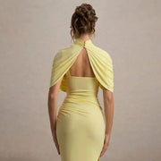 Sunshine Drapped Elegance Dress