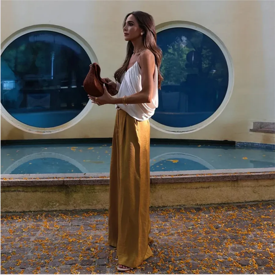 Summer Vintage High Waist Trousers