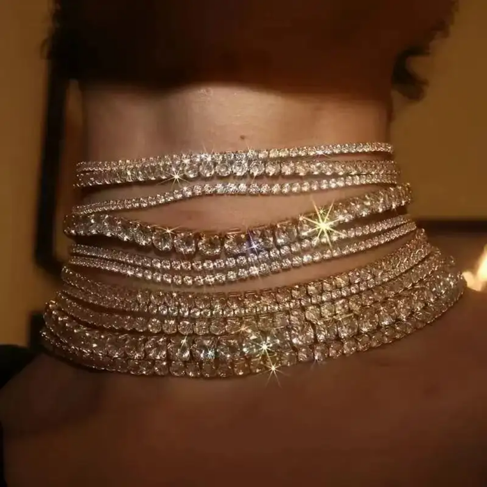 Silver Crystal Necklace