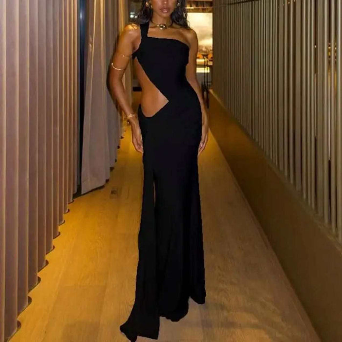 Black Backless Bodycon Dress