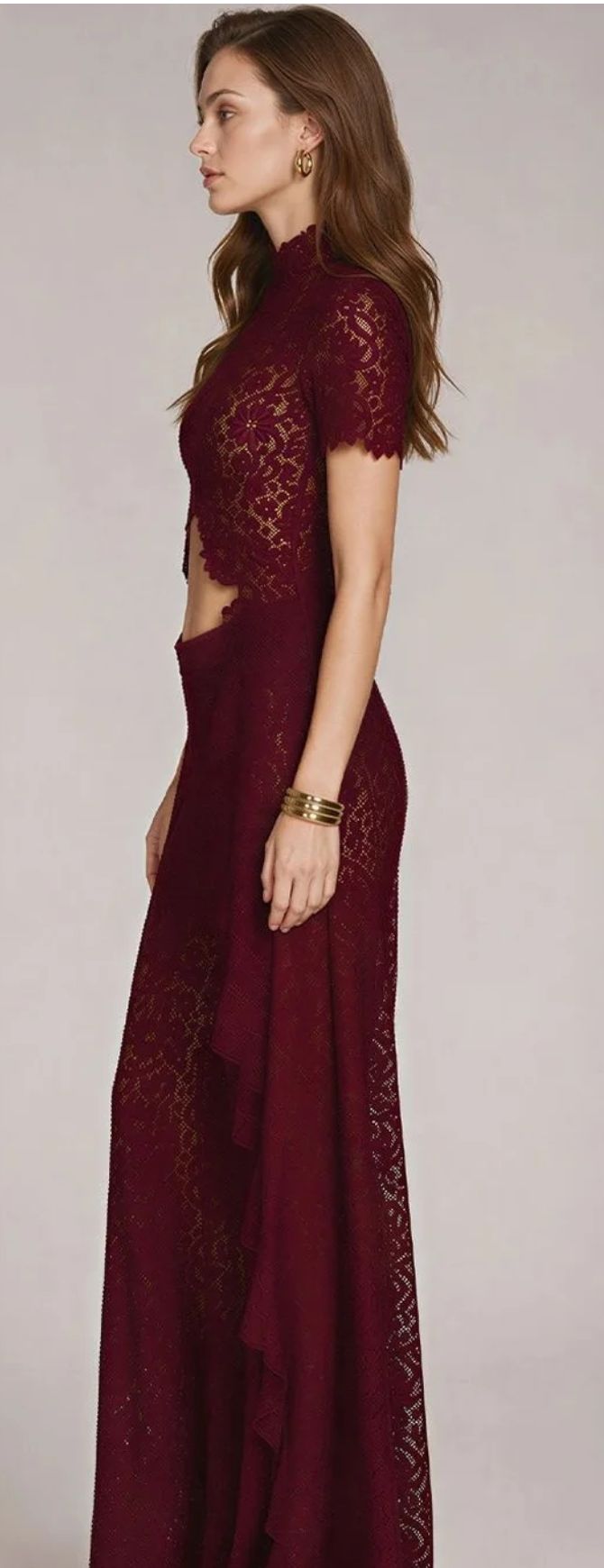 Burgundy Lace Coord Set