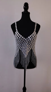 Silver Rhinestone Top