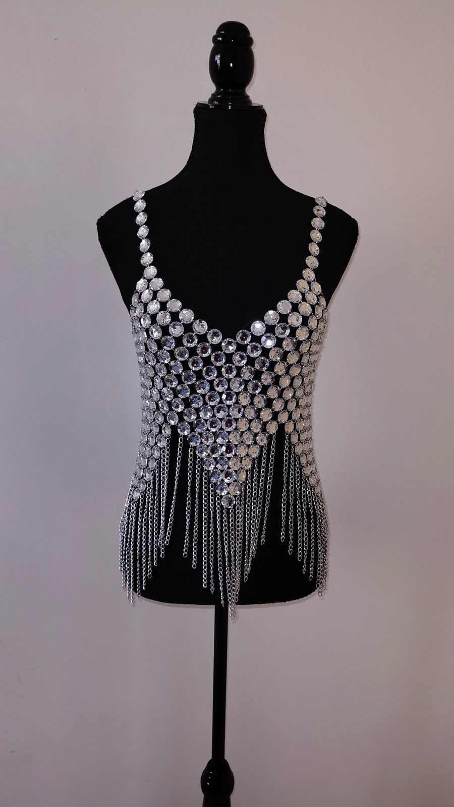 Silver Rhinestone Top