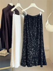 Velvet Sequined Long Skirts