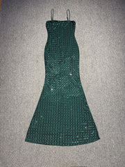 Rhinestone Party Dress Purple