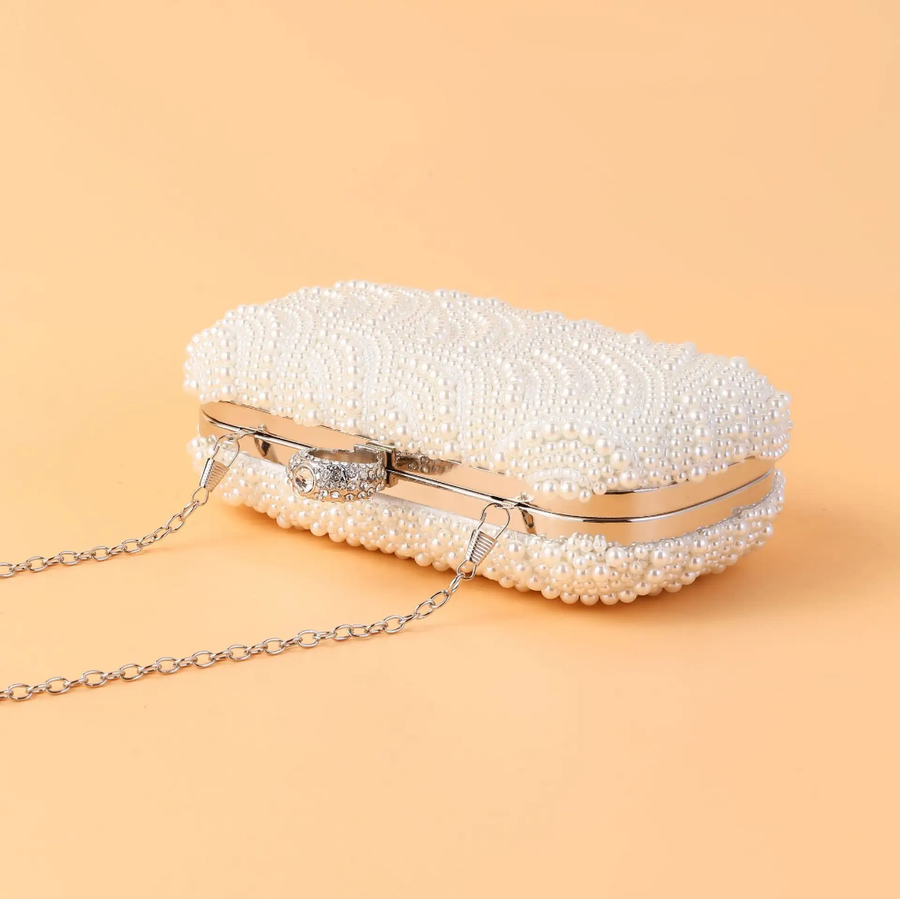 Alloy Cage Pearl Clutch