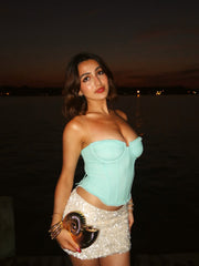 White sequin skirt