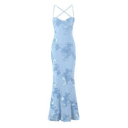 Flower Print Long Dress