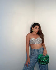 Rhinestone Daisy Top