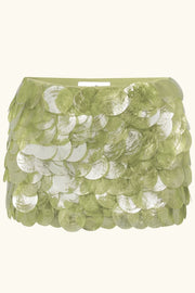 Green   shell skirt