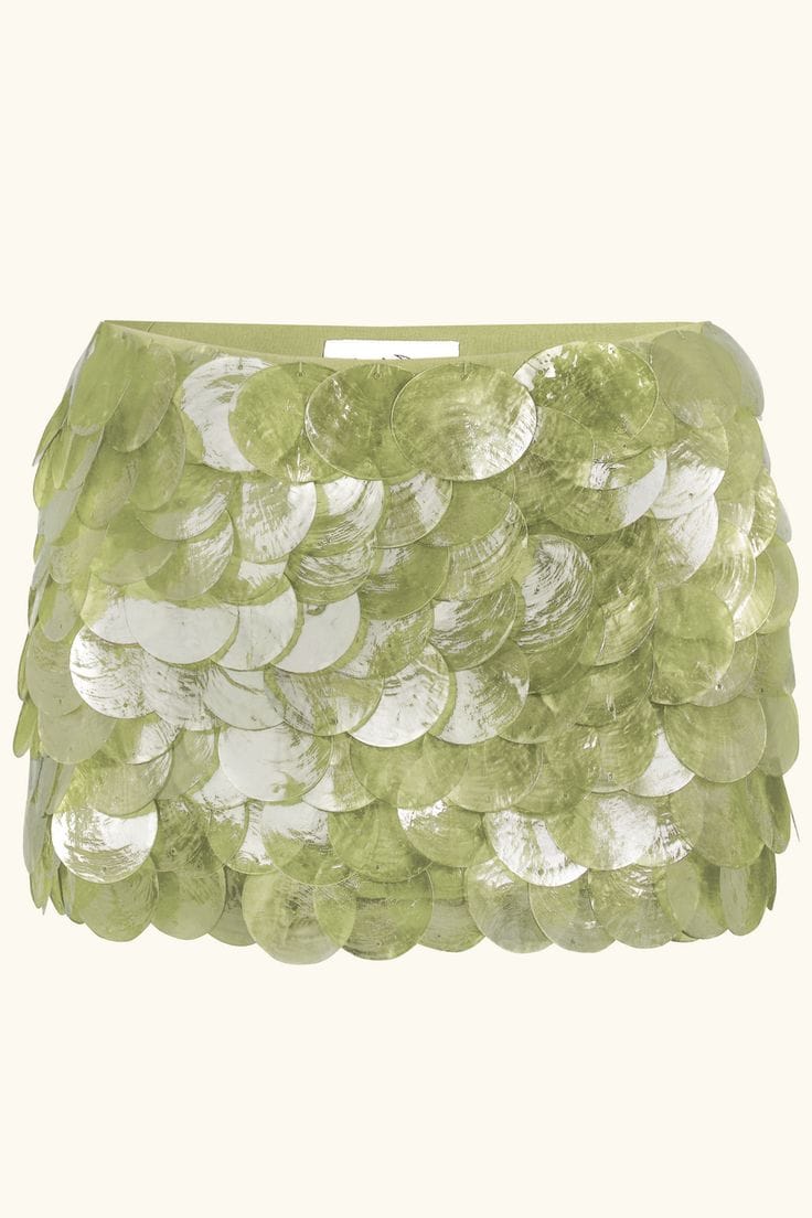 Green   shell skirt