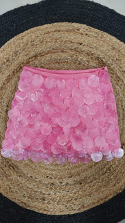 Pink shell skirt